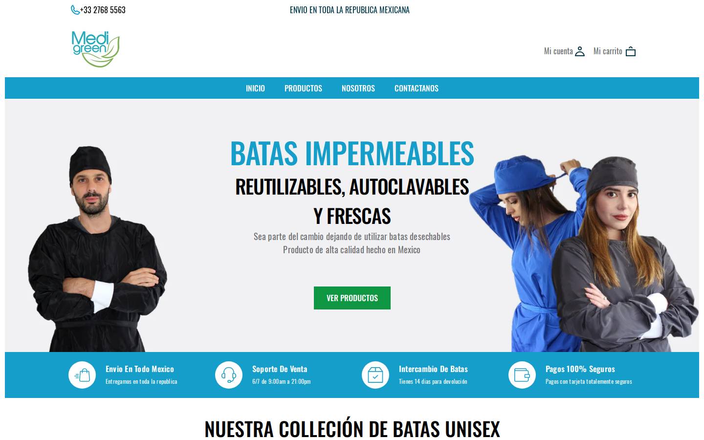 batasimpermeables.com.mx homepage screenshot