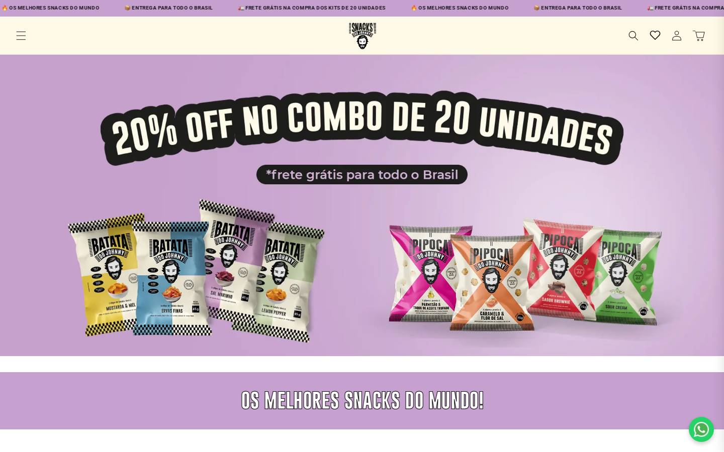 batatadojohnny.com.br homepage screenshot