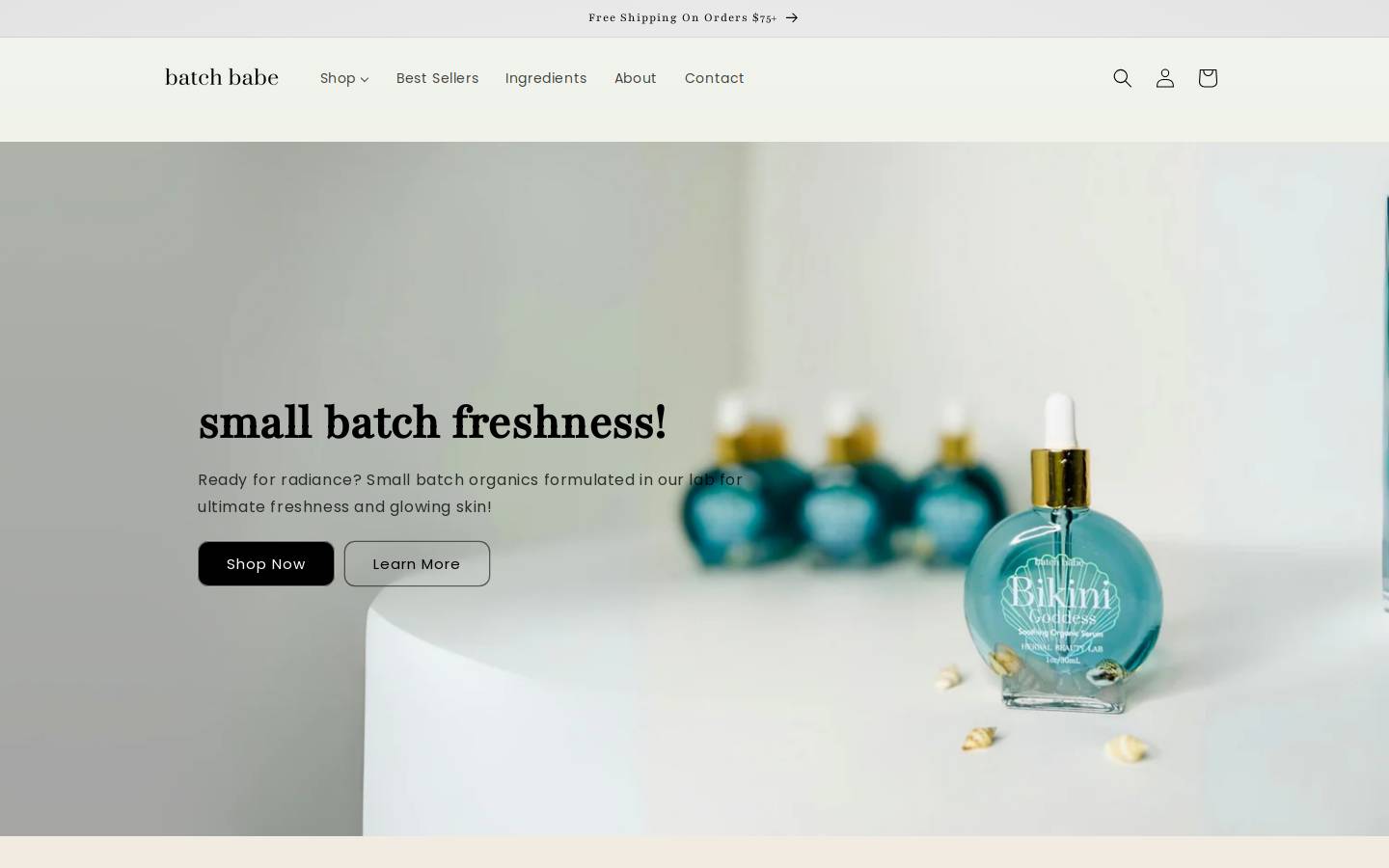 batchbabe.com homepage screenshot