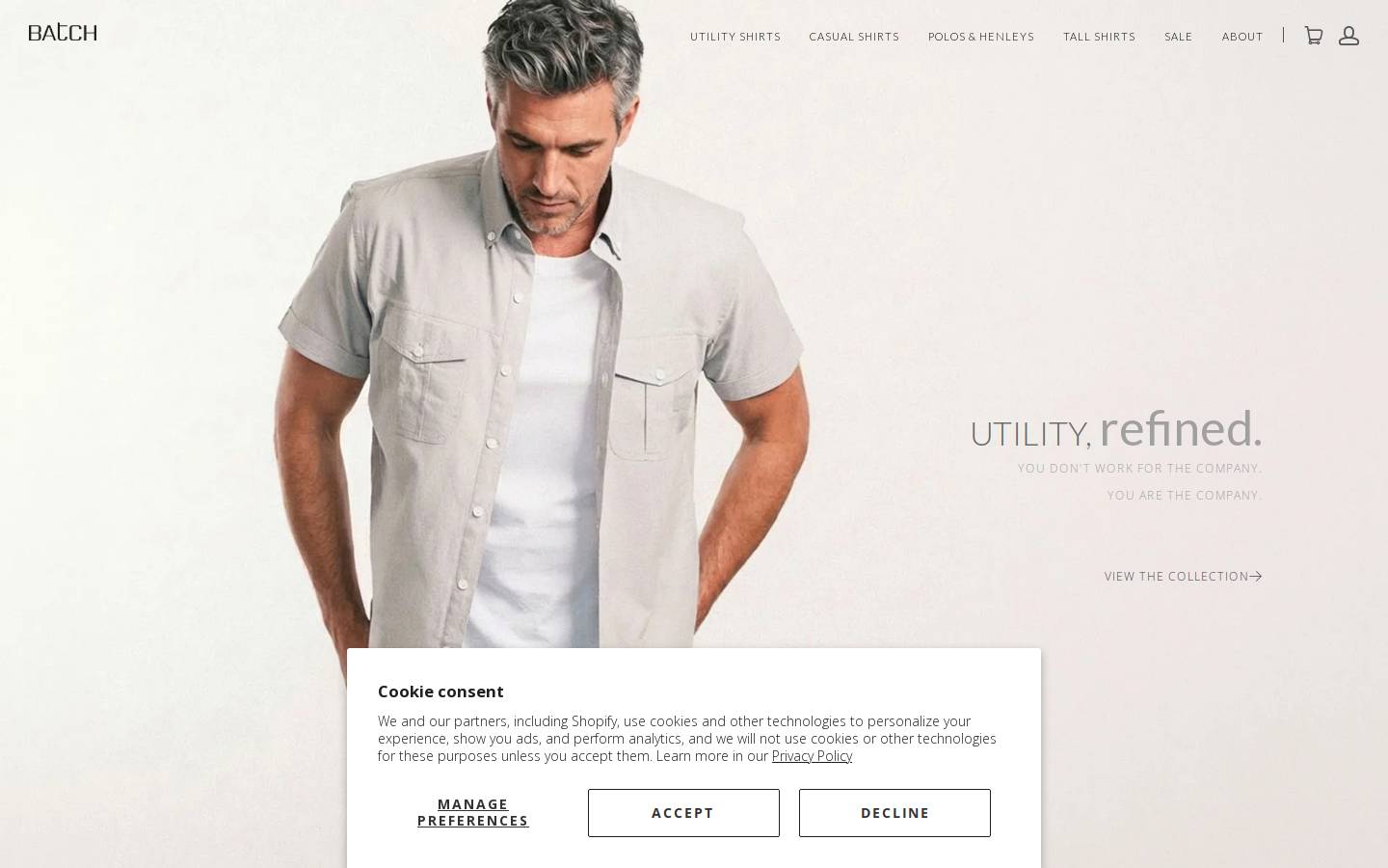 batchshirts.com homepage screenshot