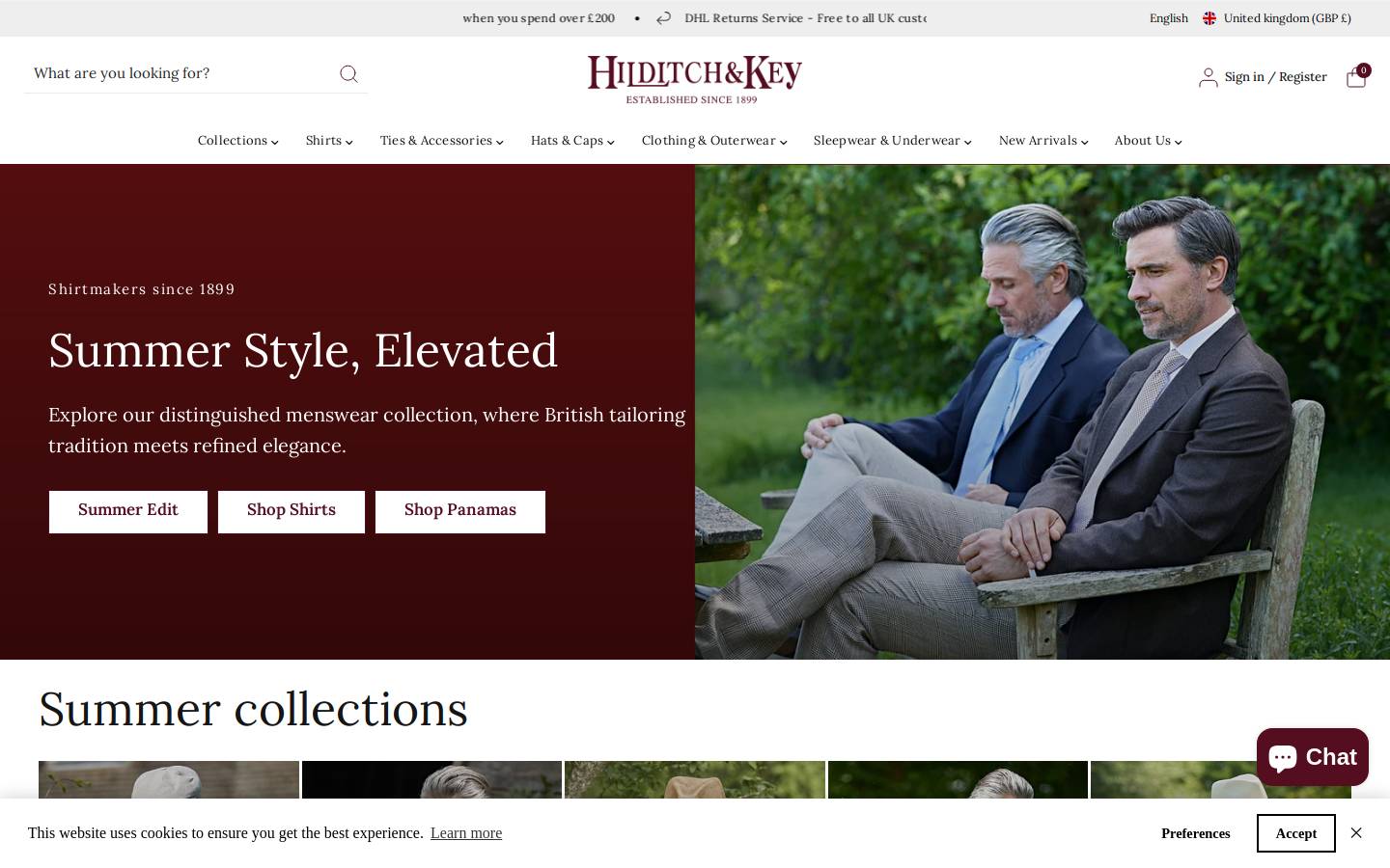 bates-hats.co.uk homepage screenshot