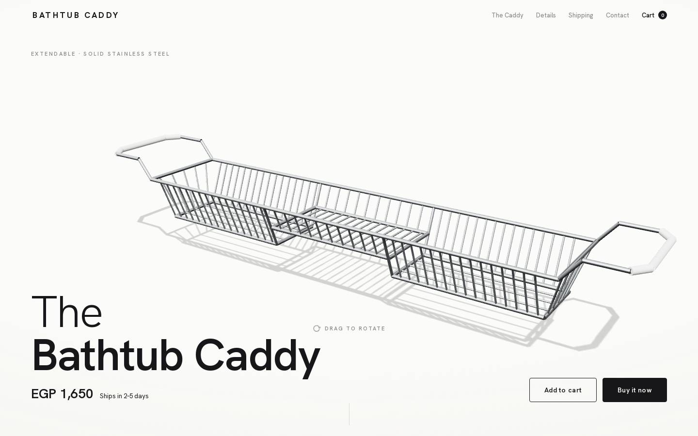 bath-caddy.com homepage screenshot