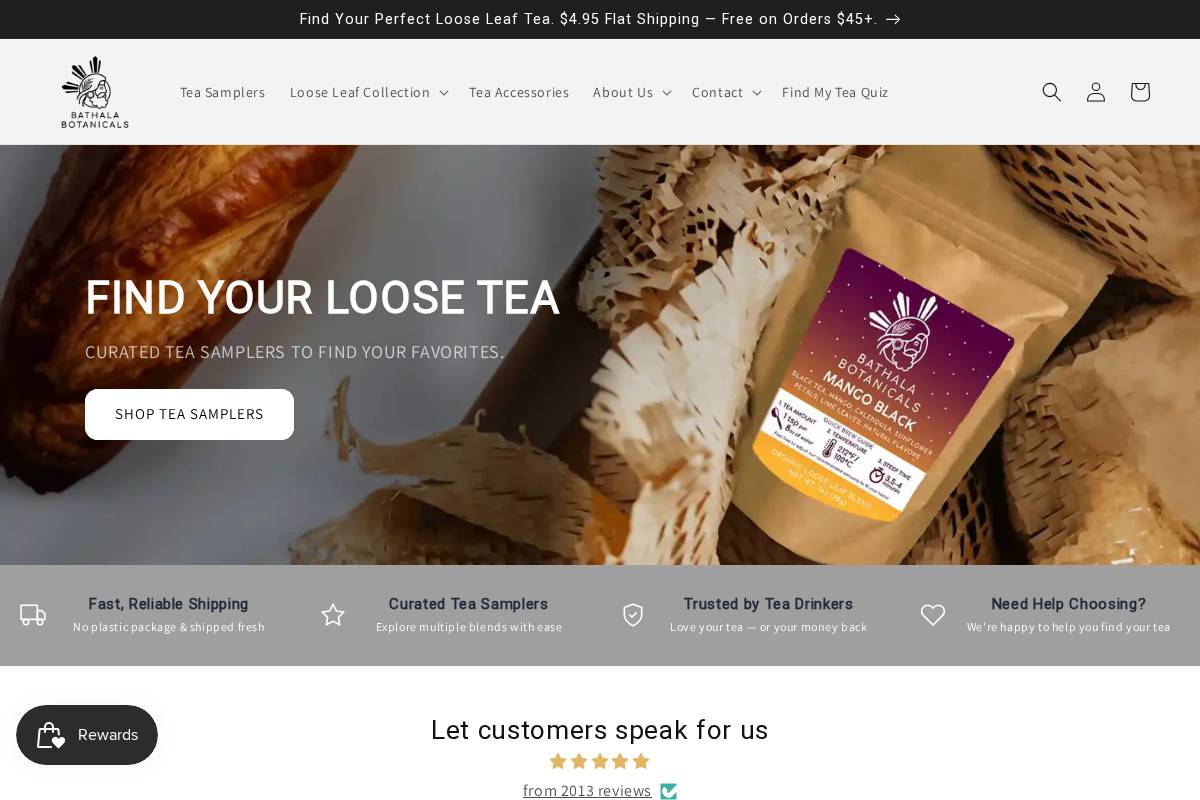 bathalabotanicals.com homepage screenshot