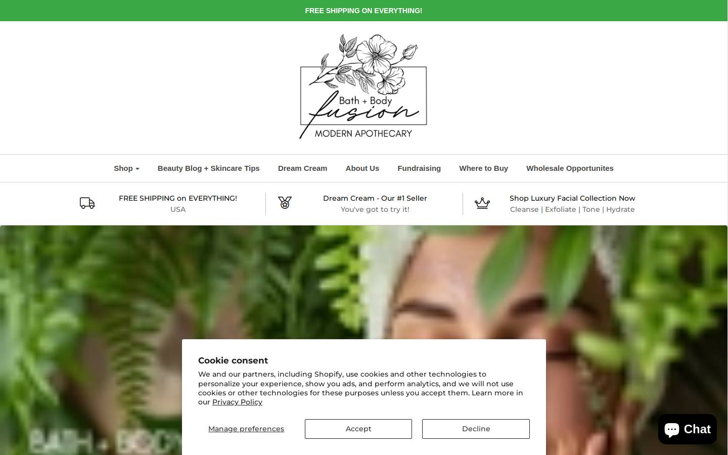 bathandbodyfusion.com homepage screenshot