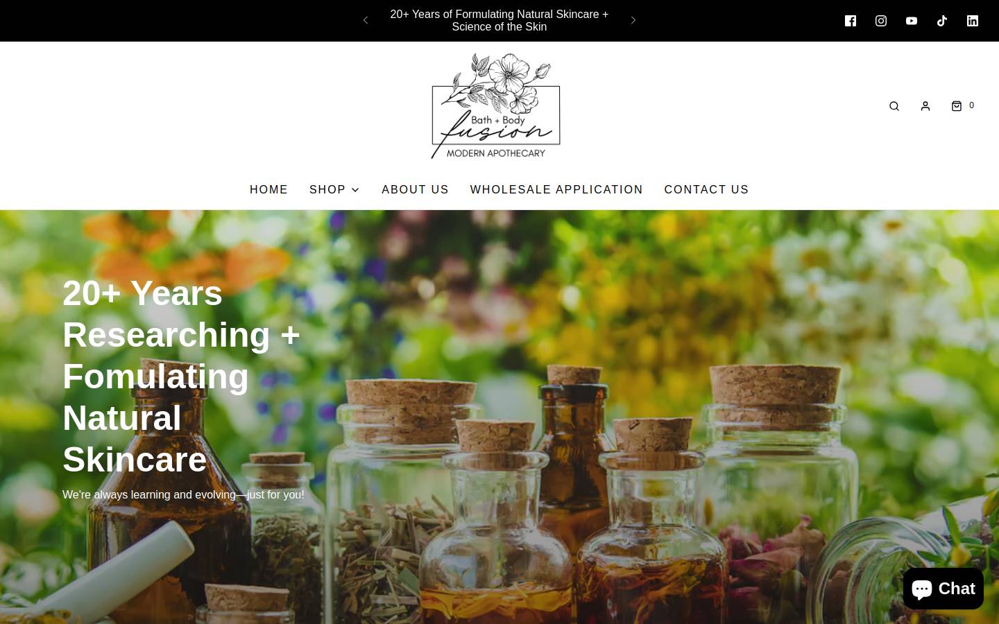 bathandbodyfusionwholesale.com homepage screenshot