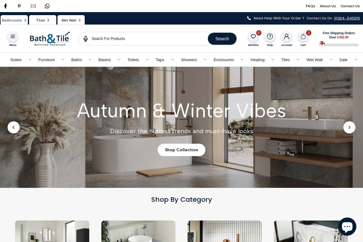 Bath & Tile homepage screenshot