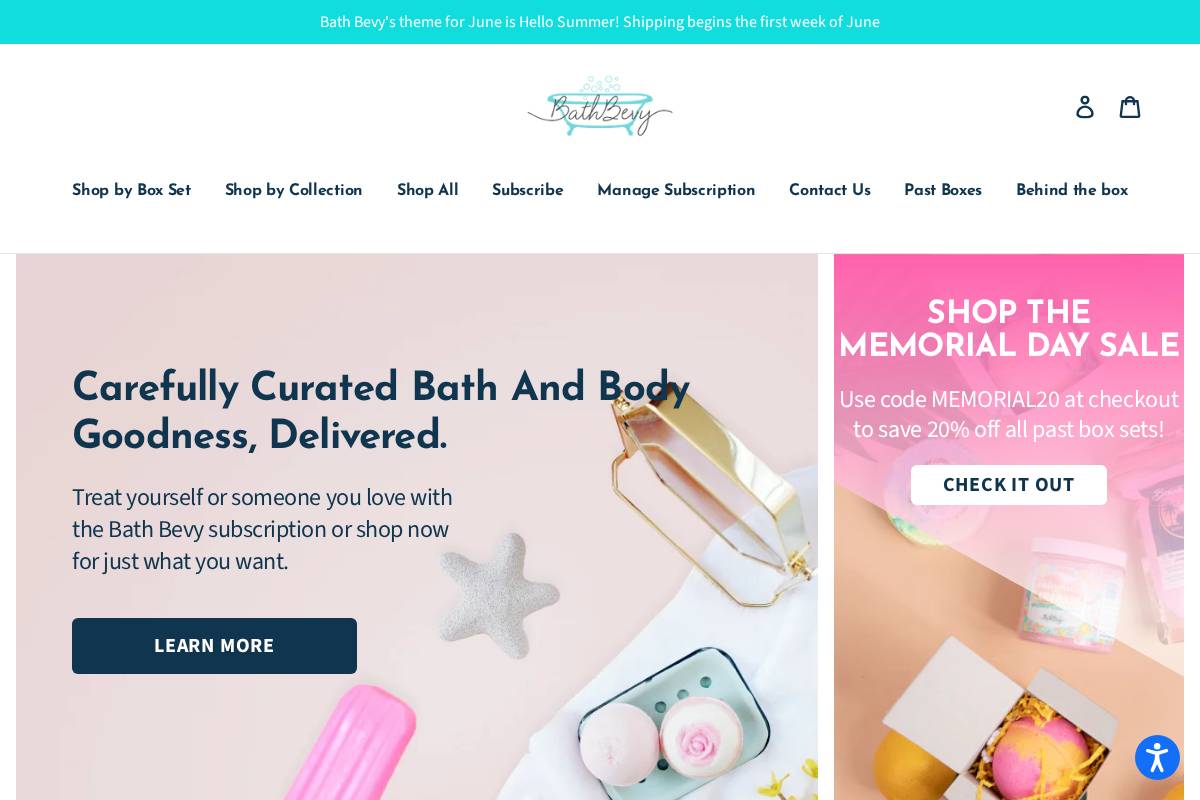 bathbevy.com homepage screenshot