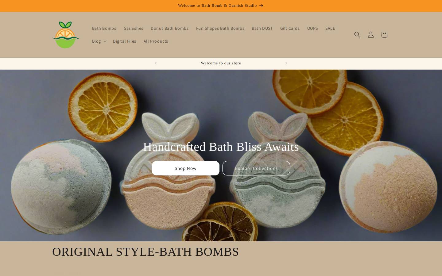 bathbombandgarnish.ca homepage screenshot