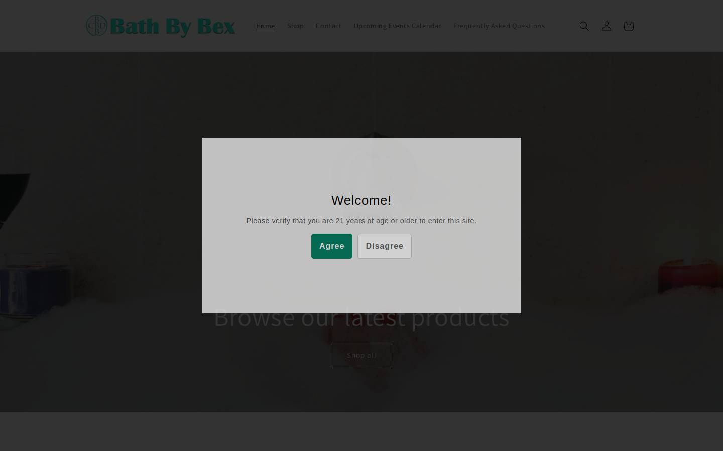 bathbybex.com homepage screenshot