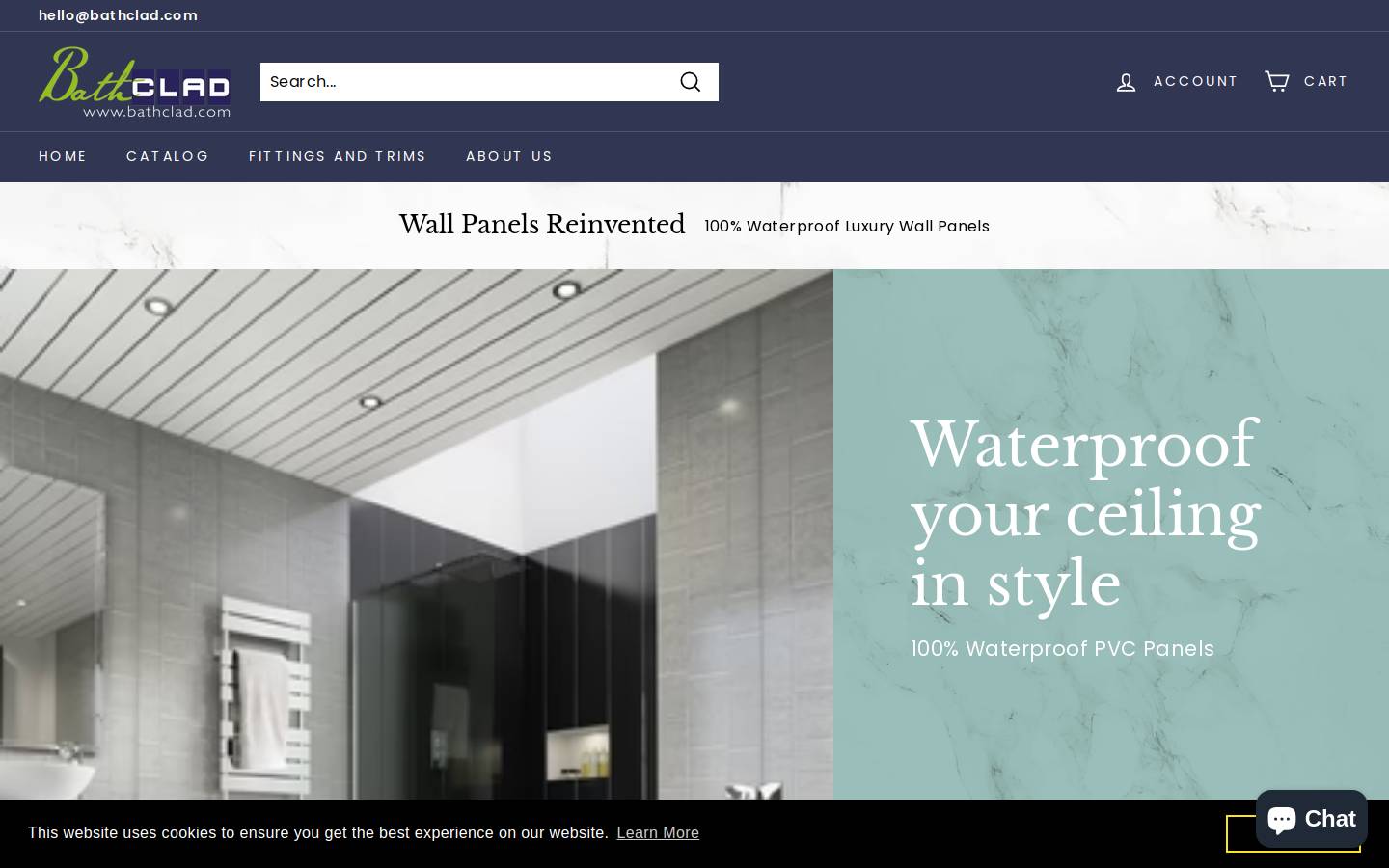 Bathclad homepage screenshot