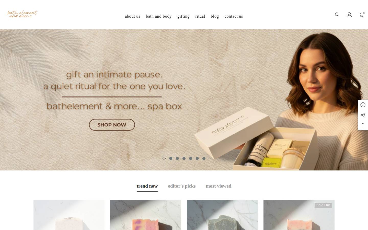 bathelement.com homepage screenshot