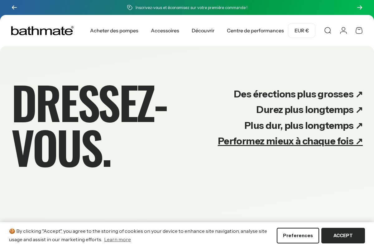 Bathmate homepage screenshot