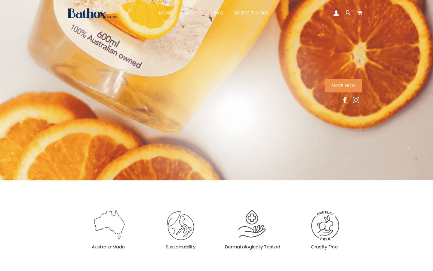 bathox.com.au homepage screenshot