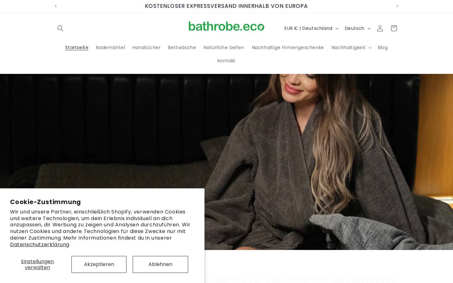 bathrobe.eco homepage screenshot