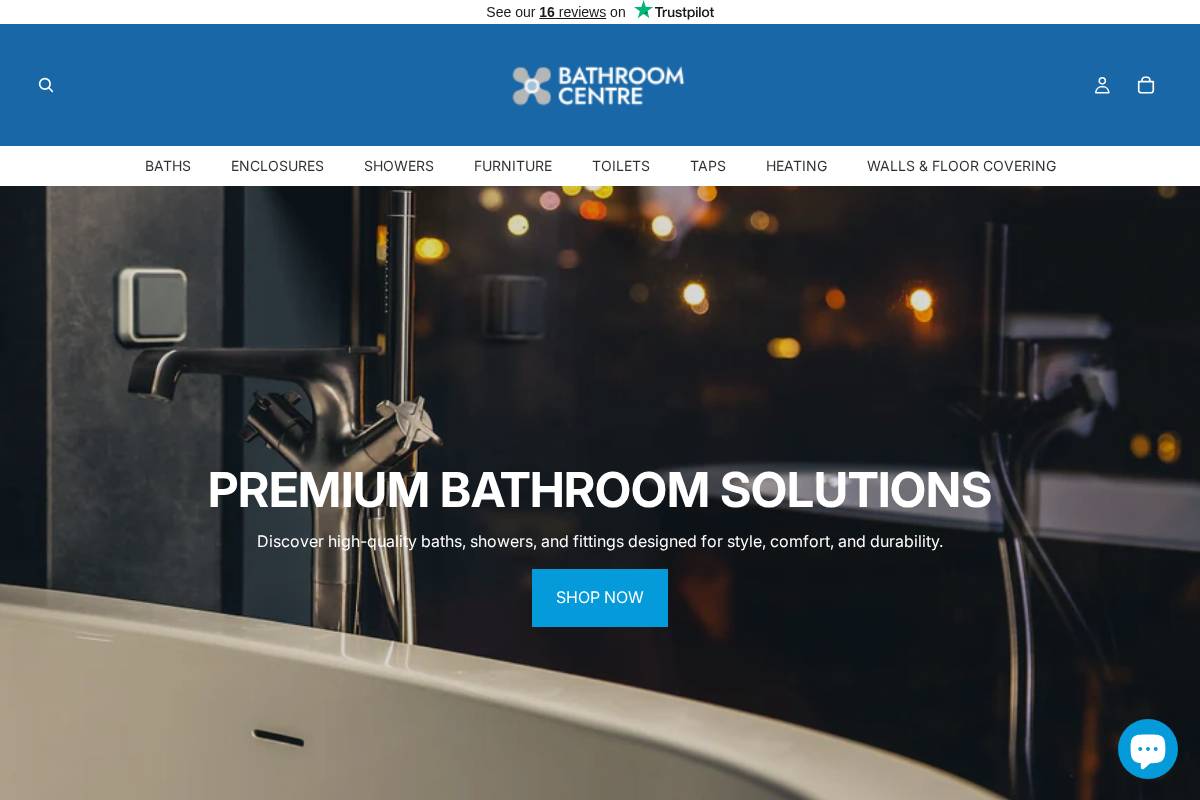 Bathroom Centre homepage screenshot