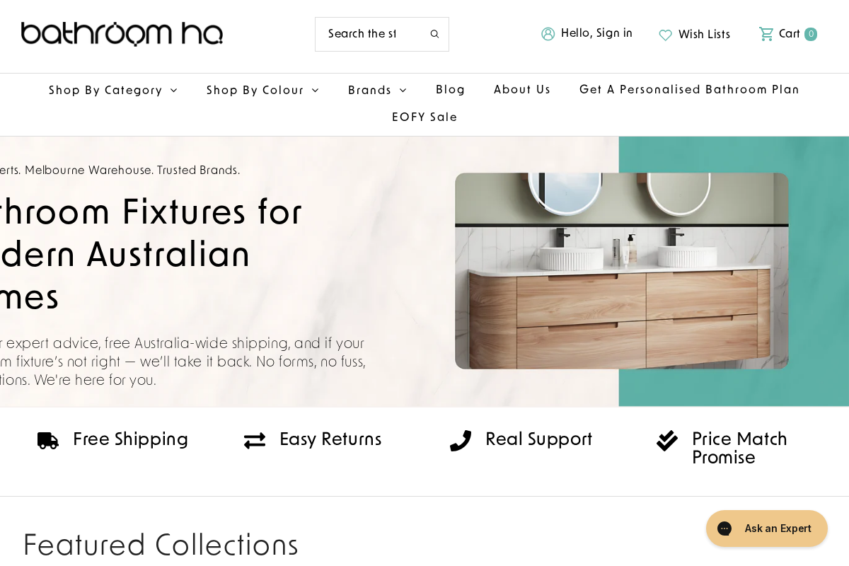 bathroomhq.com.au homepage screenshot