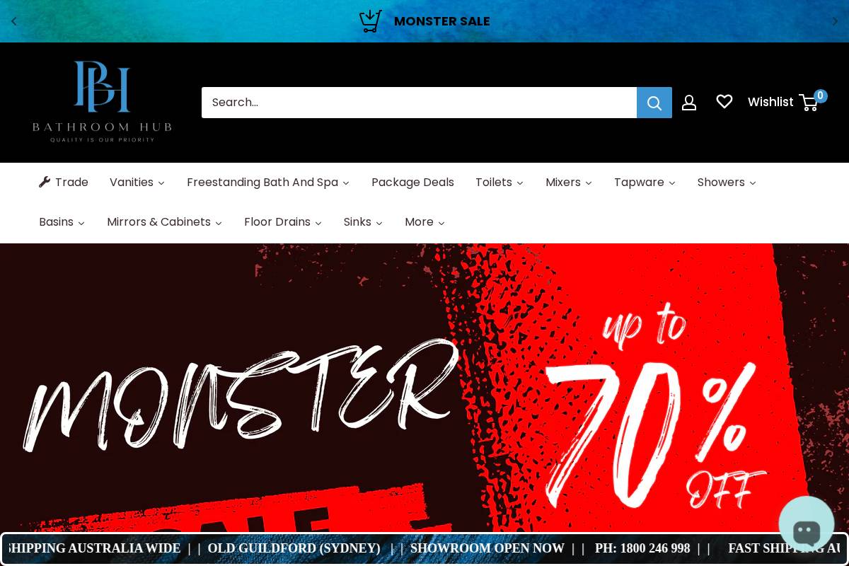 Bathroomhubonline homepage screenshot