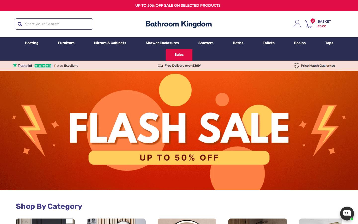Bathroom Kingdom homepage screenshot