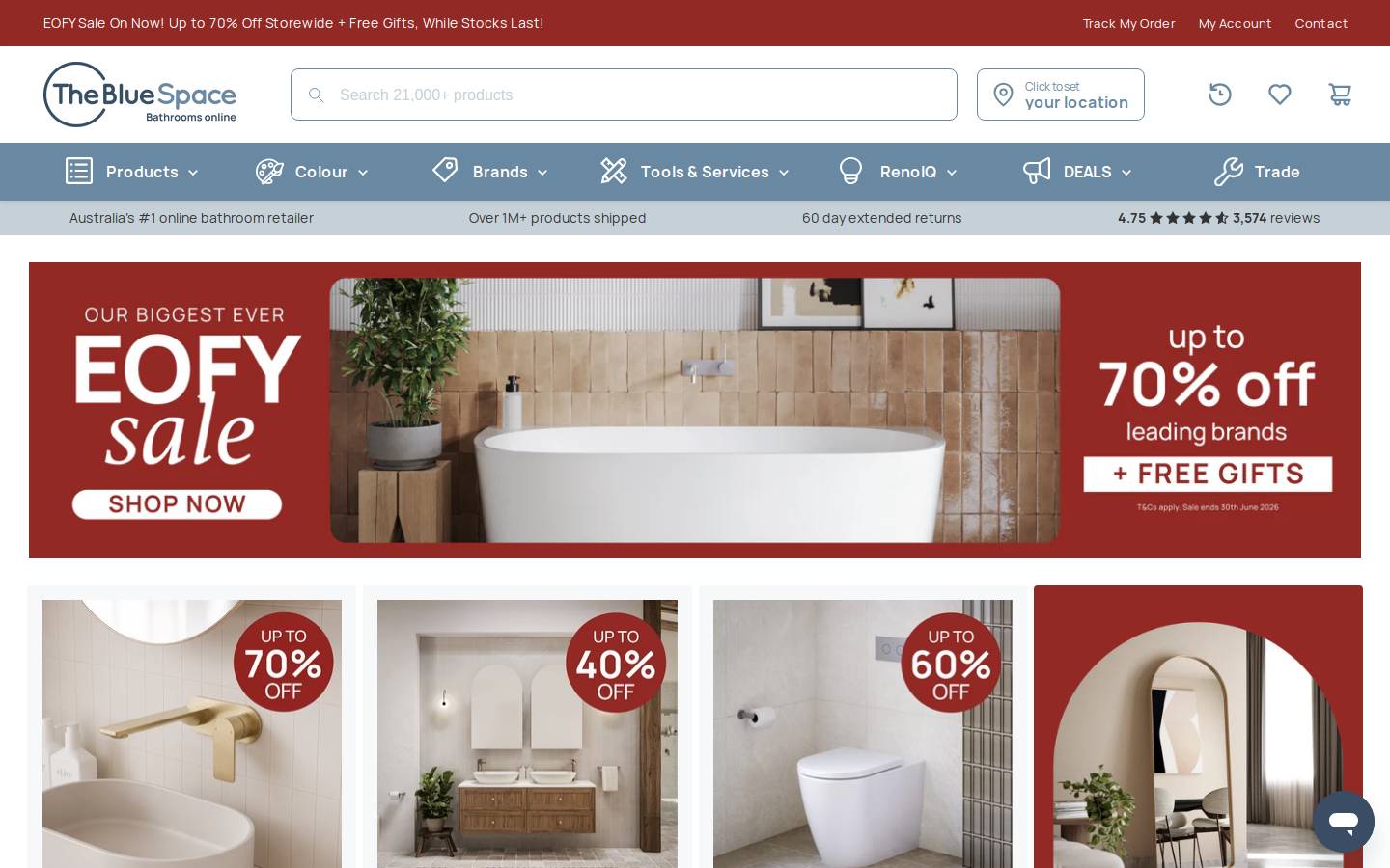 Bathroomwarehouse homepage screenshot