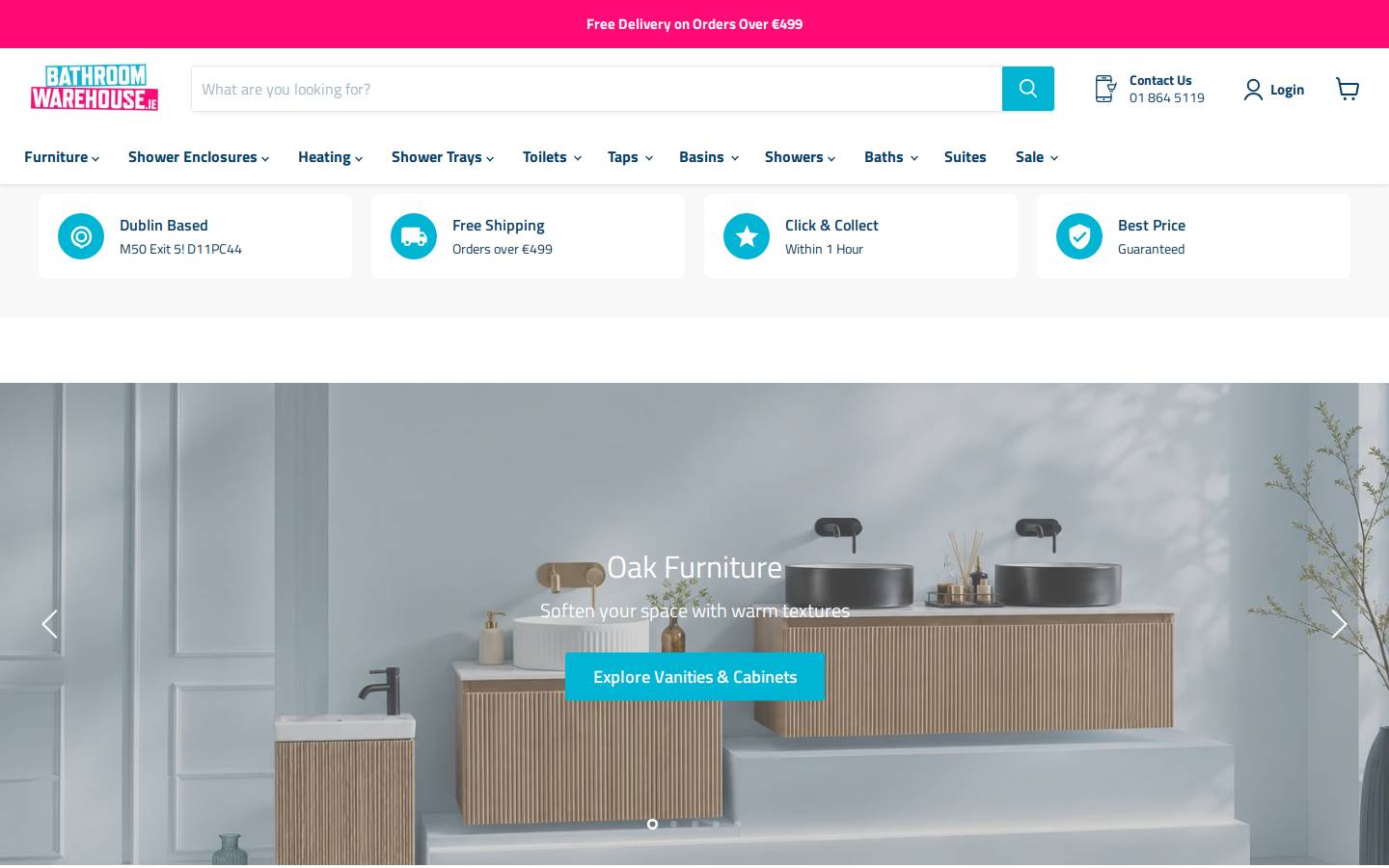 bathroomwarehouse.ie homepage screenshot