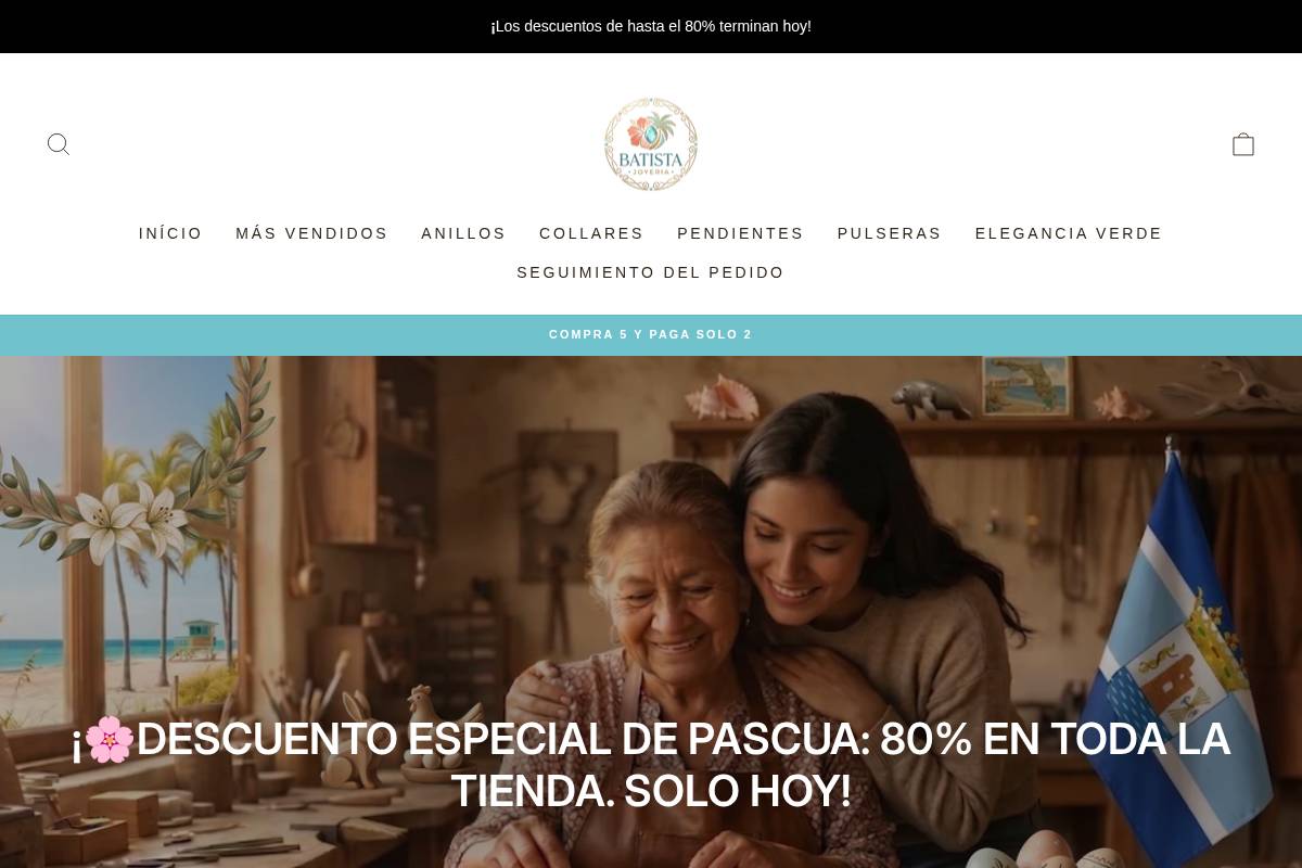batistajoyeria.com homepage screenshot