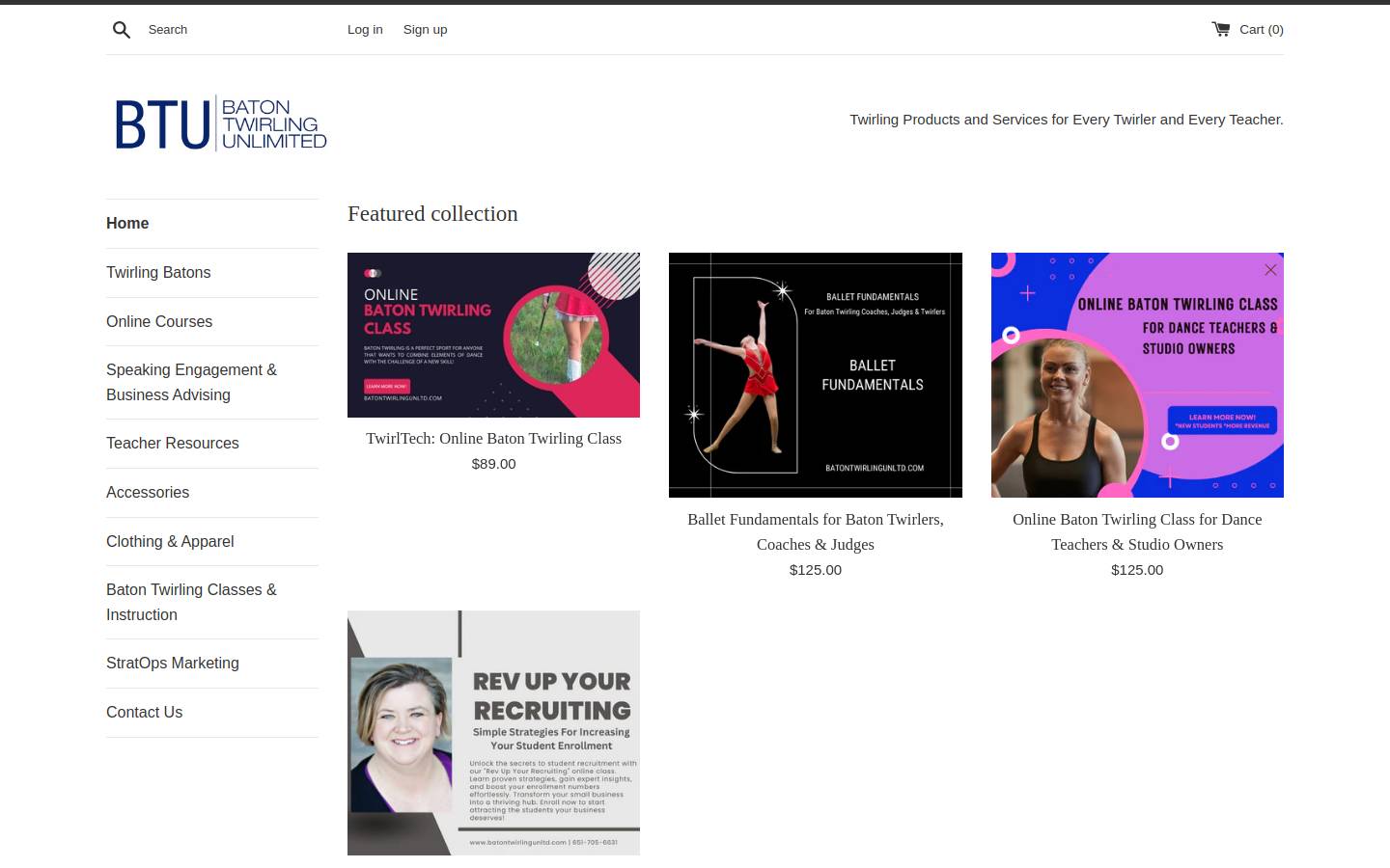 batontwirlingunltd.com homepage screenshot