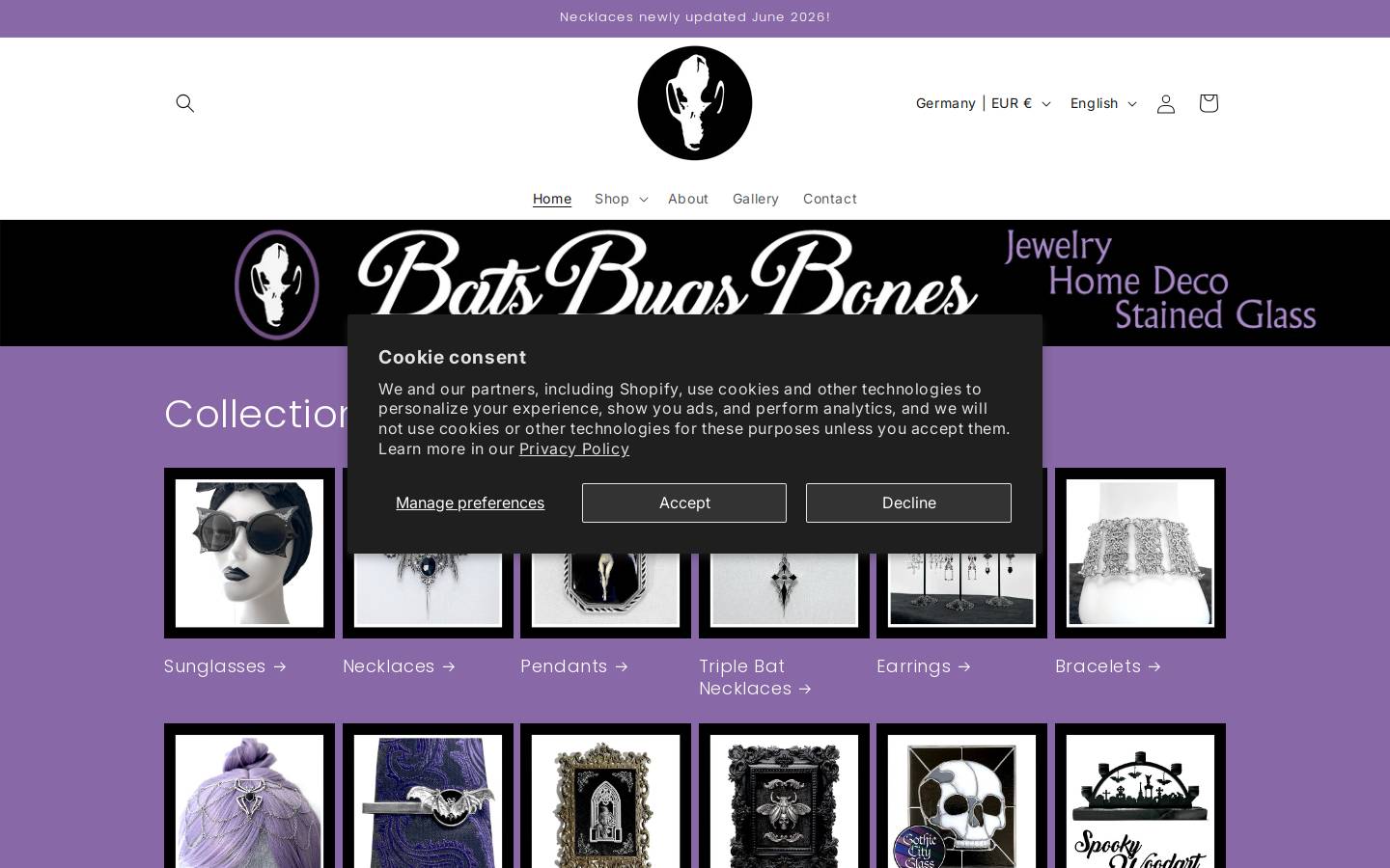 batsbugsbones.com homepage screenshot