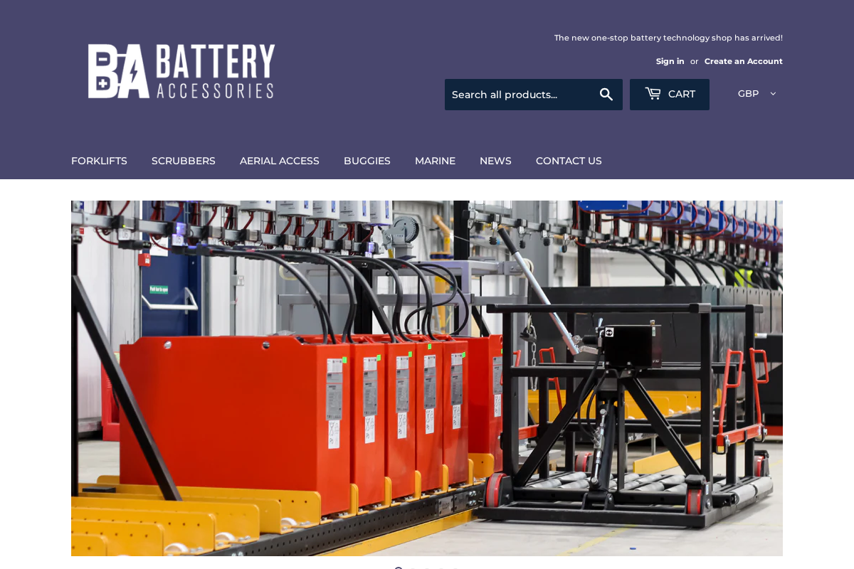 Battery Accessories homepage screenshot