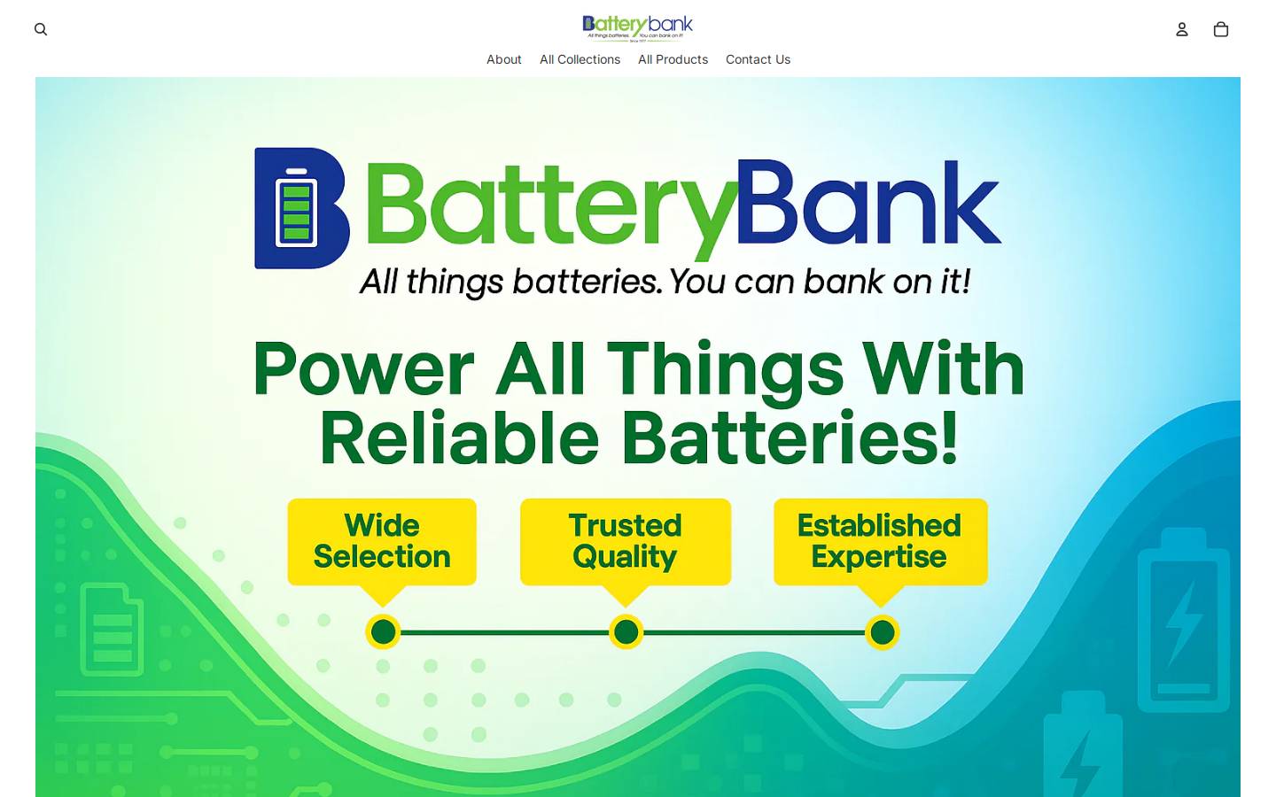 batterybankonline.com homepage screenshot