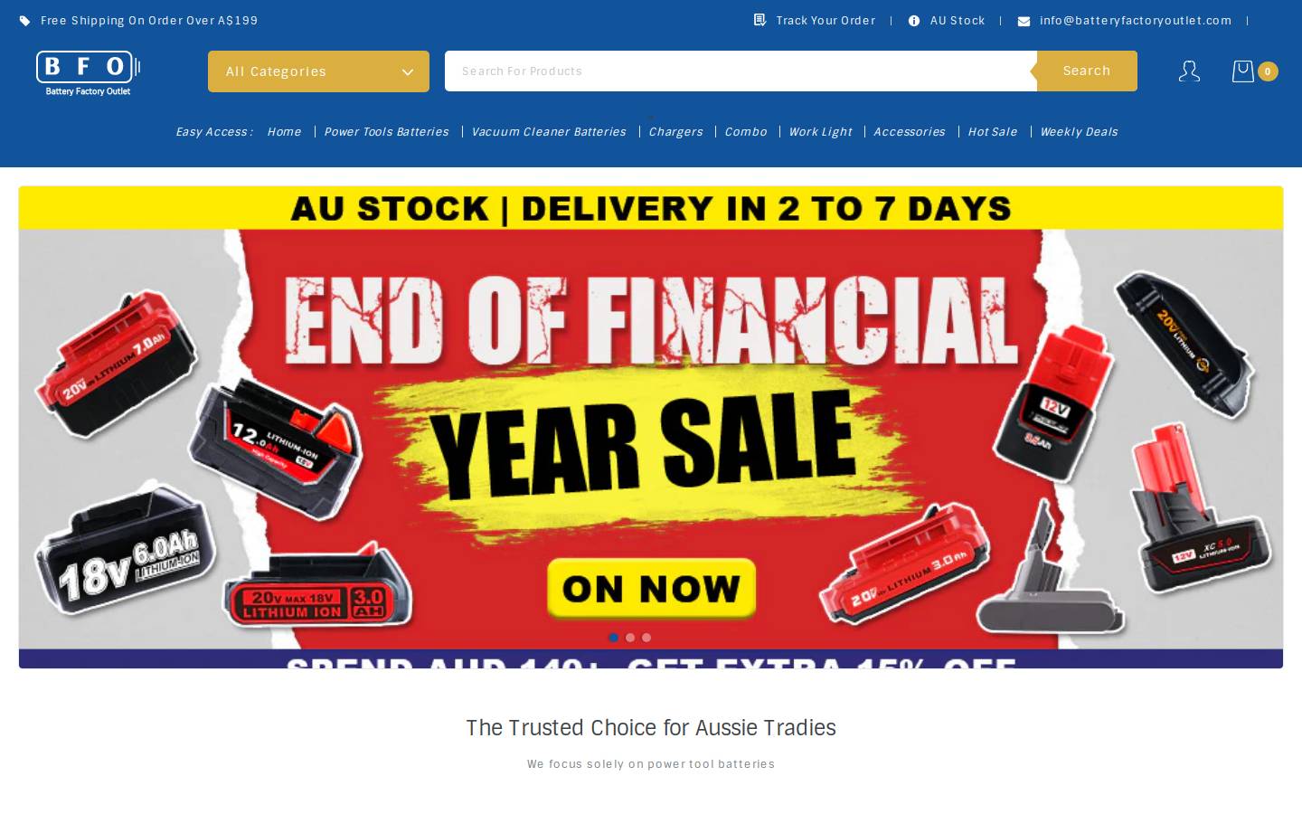 Batteryfactoryoutlet homepage screenshot