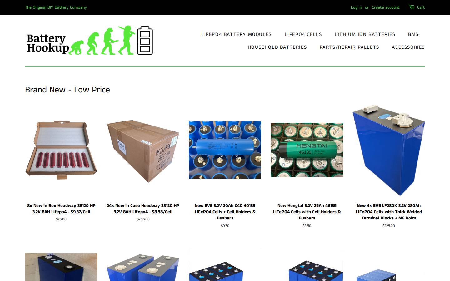 batteryhookup.com homepage screenshot