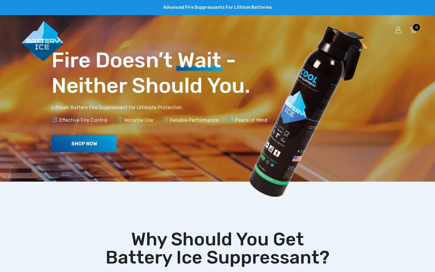 batteryice.com homepage screenshot