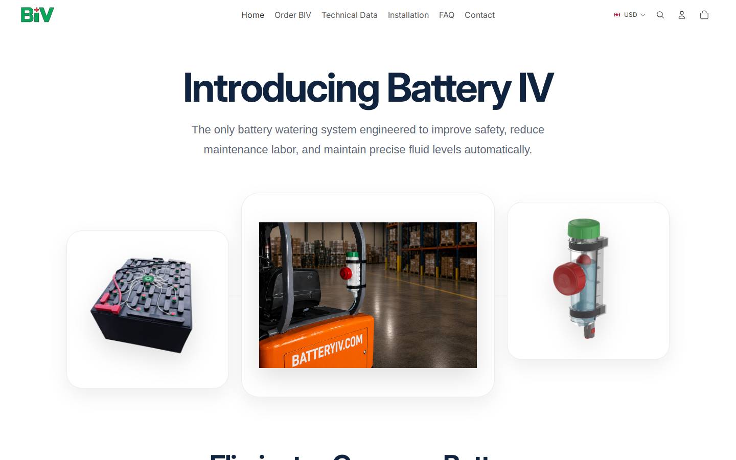 batteryiv.com homepage screenshot
