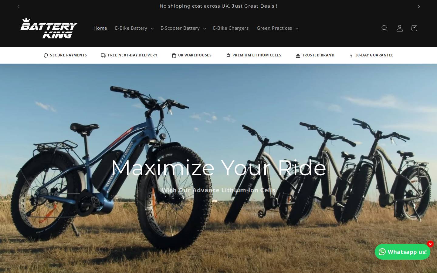 batteryking.co.uk homepage screenshot