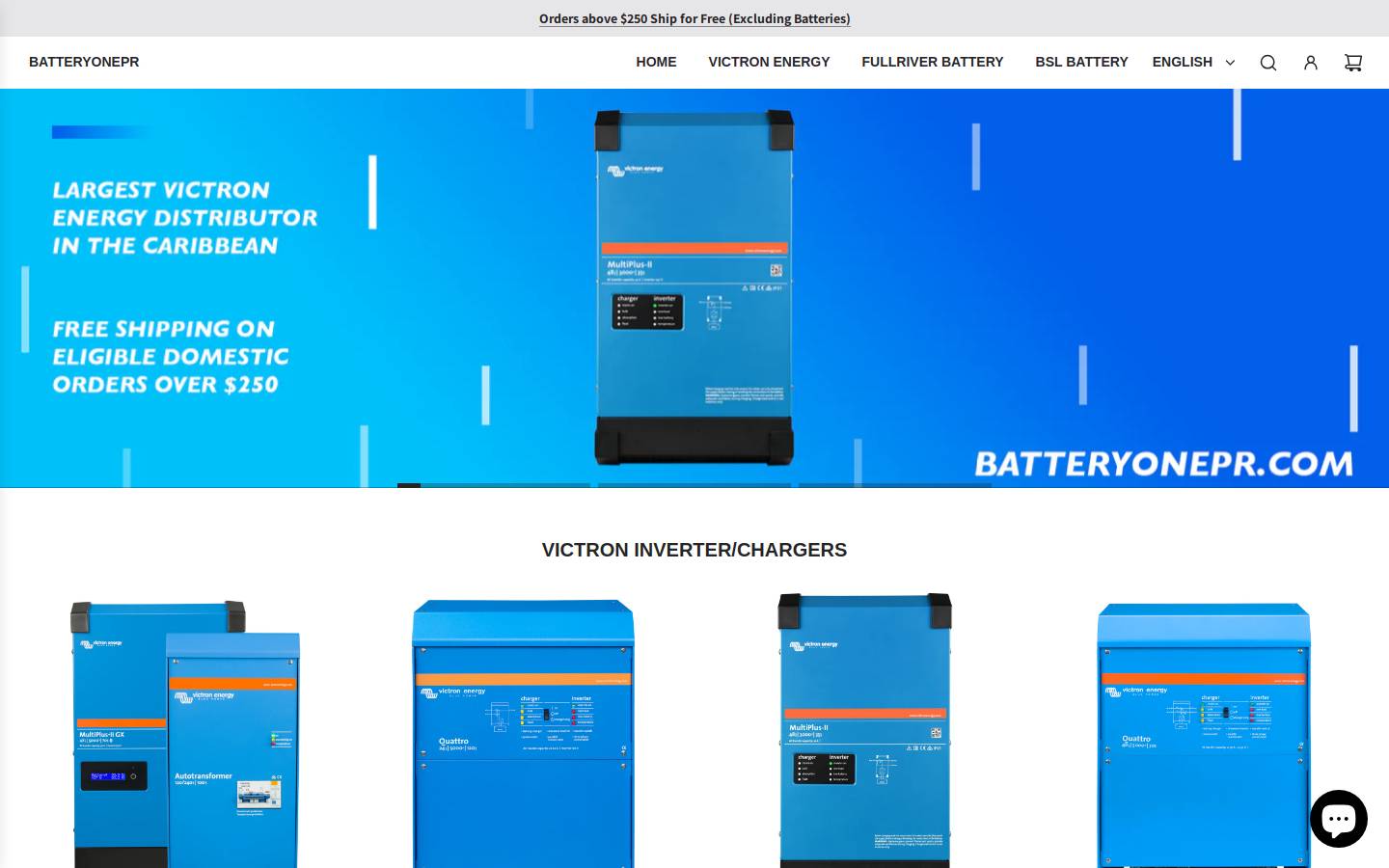 batteryonepr.com homepage screenshot