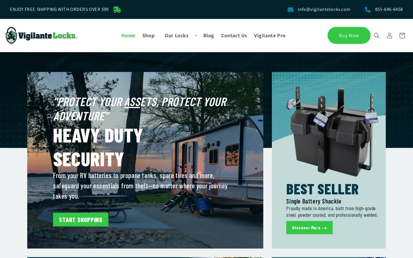 batteryshackle.com homepage screenshot