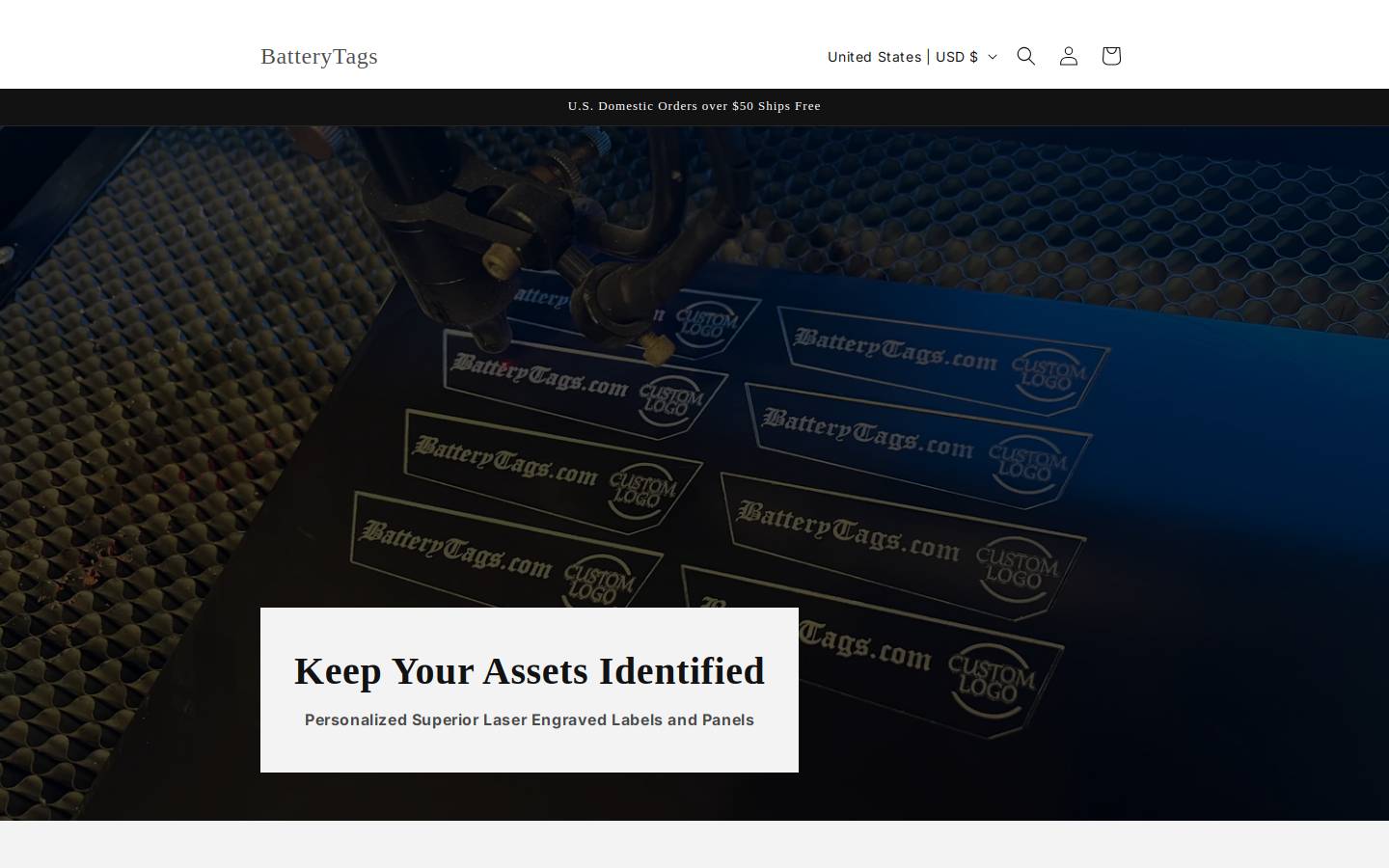 batterytags.com homepage screenshot