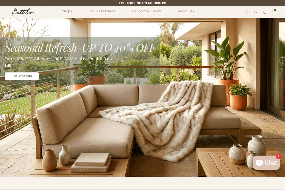 Battiloshop homepage screenshot