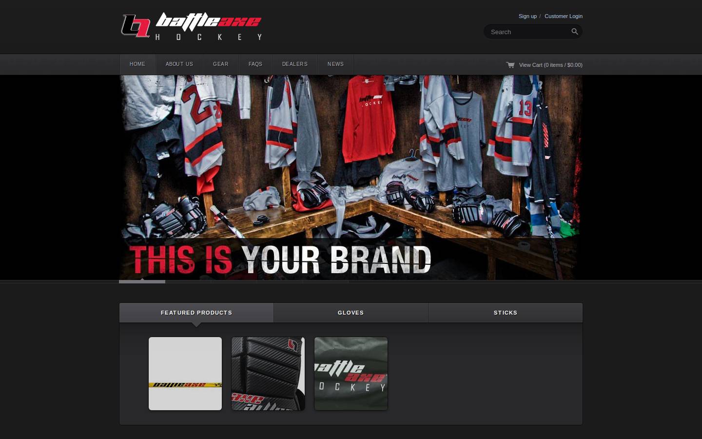 battleaxehockey.com homepage screenshot