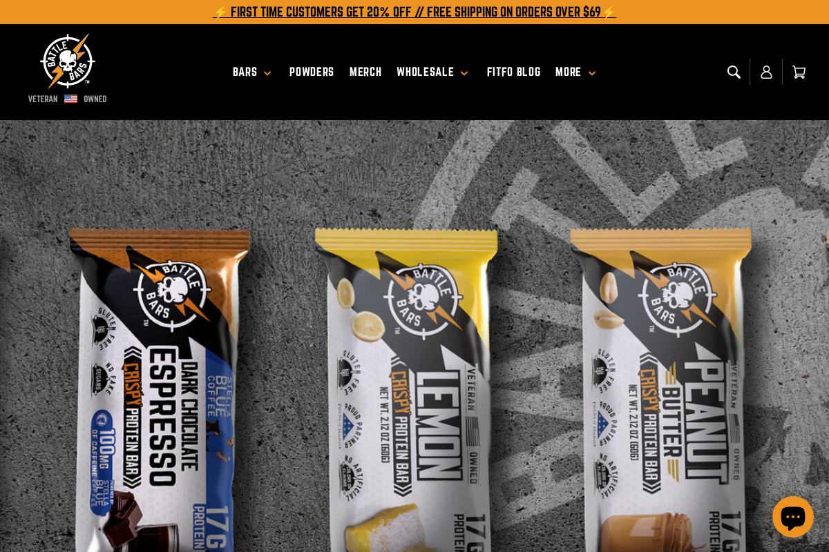 battlebars.com homepage screenshot