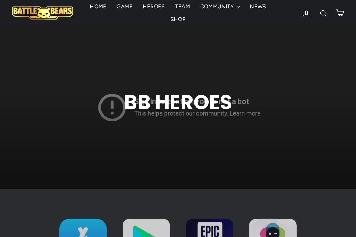 BATTLE BEARS homepage screenshot