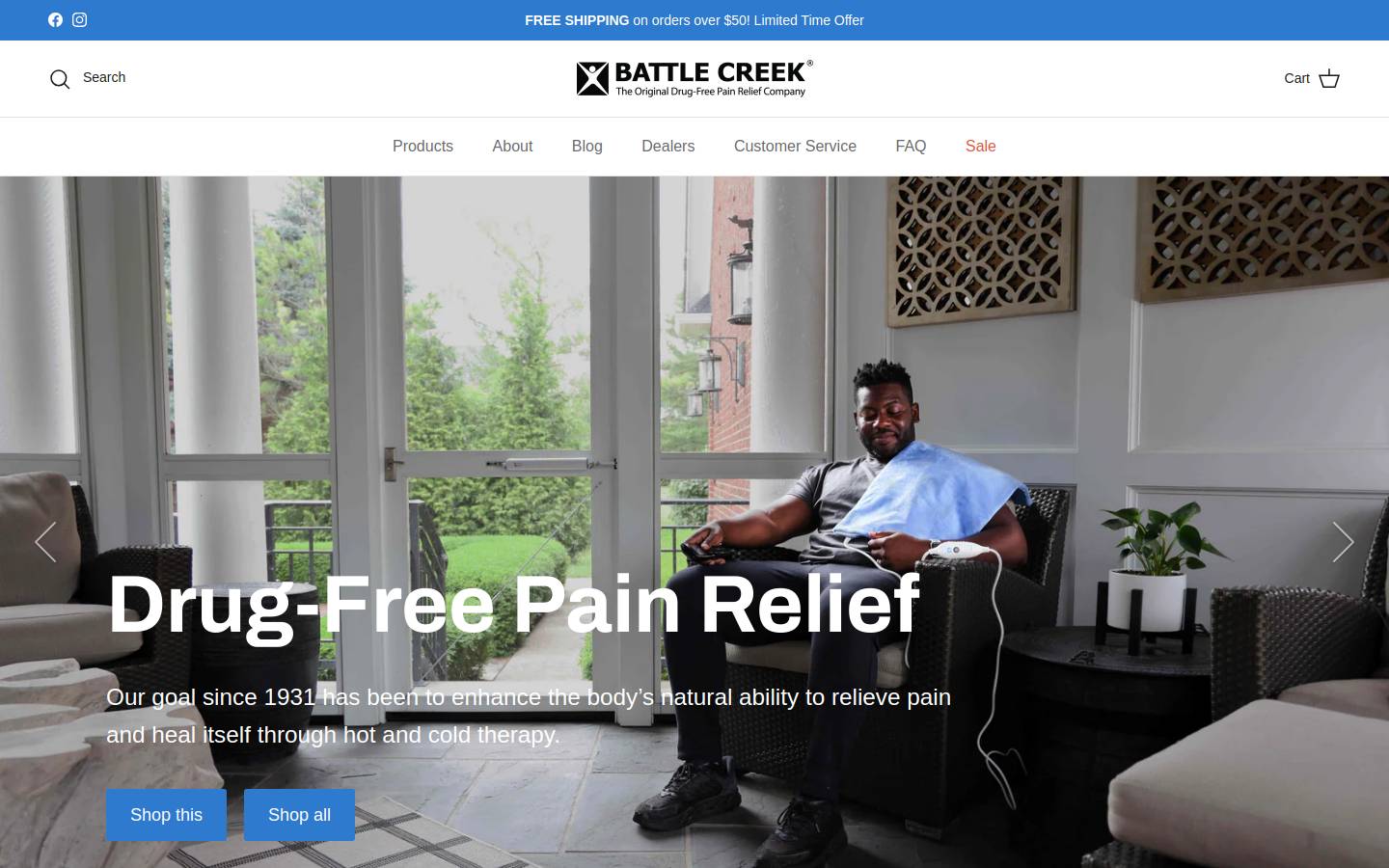 Battlecreekequipment homepage screenshot