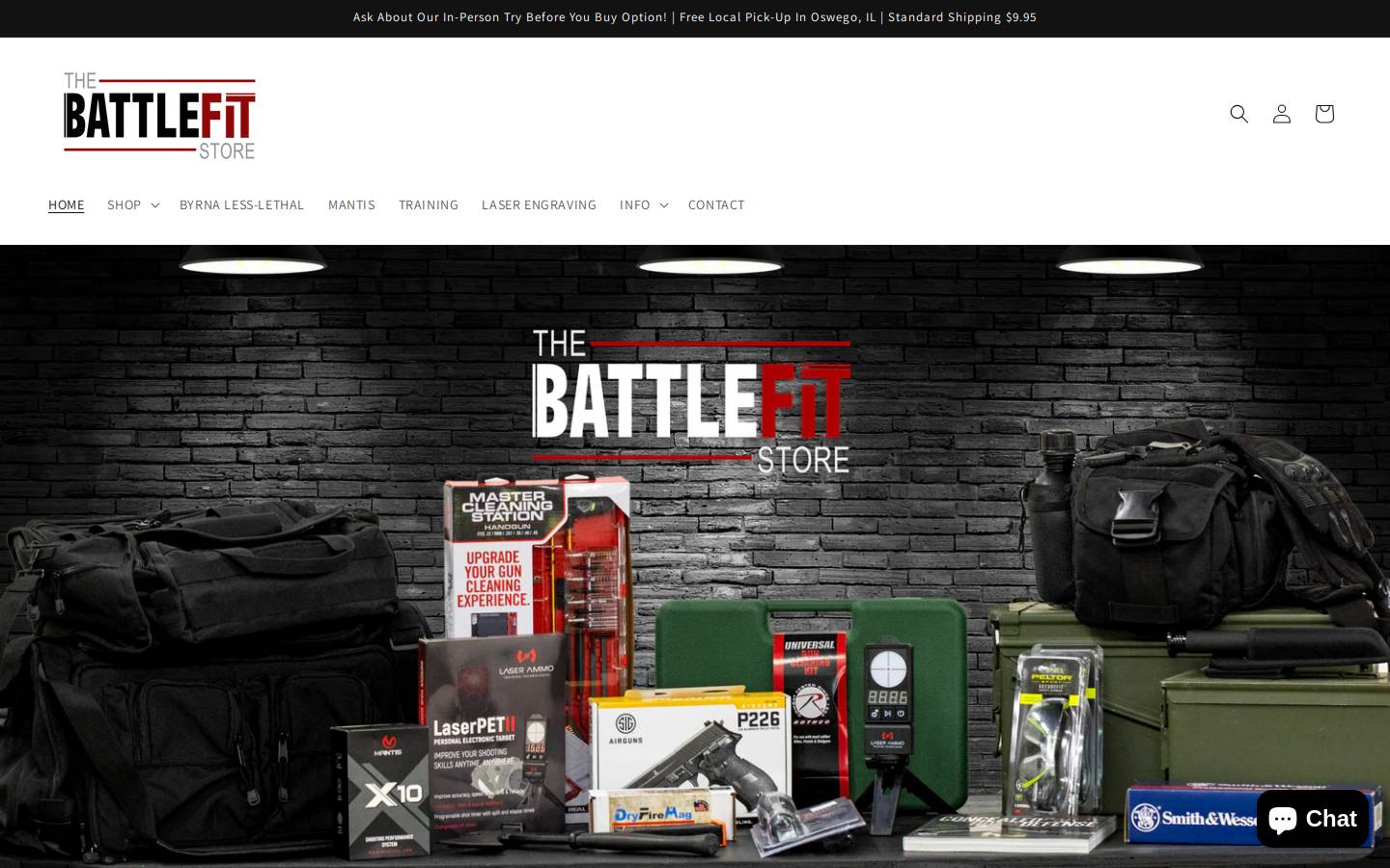 battlefitstore.com homepage screenshot