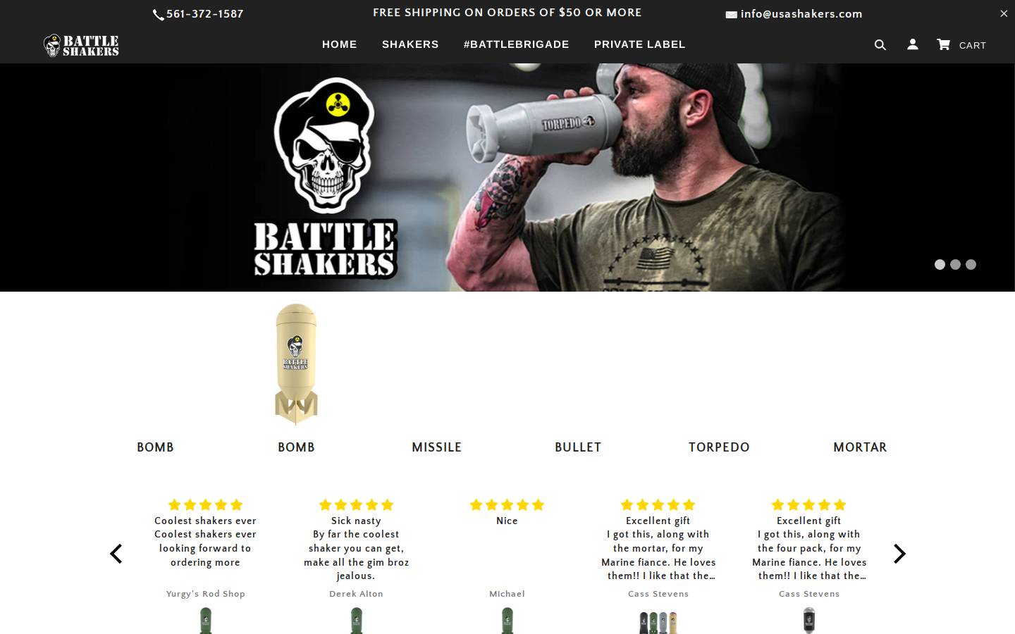 battleshakers.com homepage screenshot