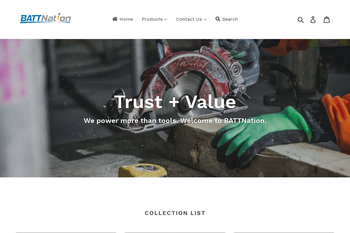 battnation.com homepage screenshot