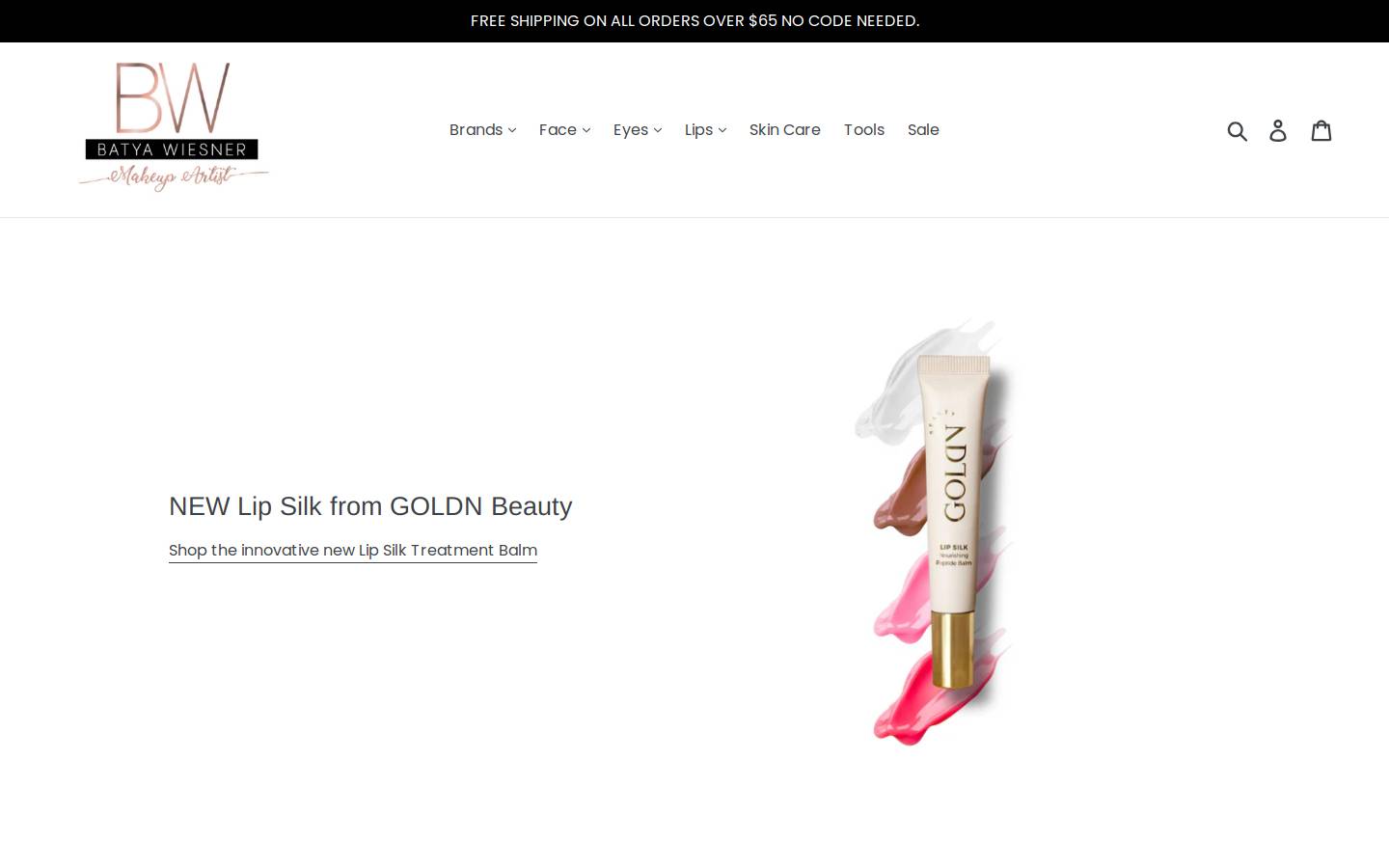 batyaweisnermakeup.com homepage screenshot