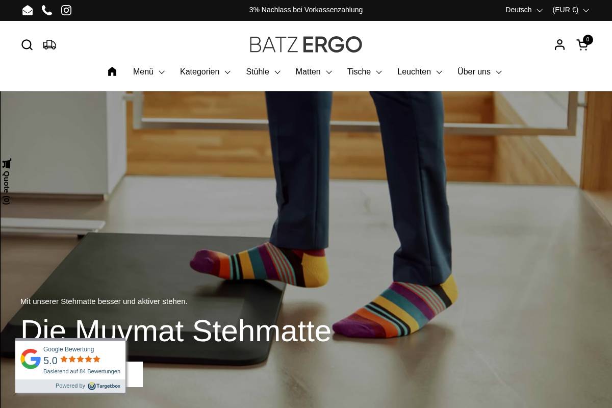 batz-shop.de homepage screenshot