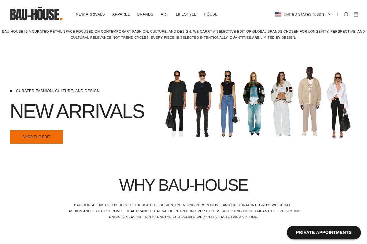 bau-house.co homepage screenshot