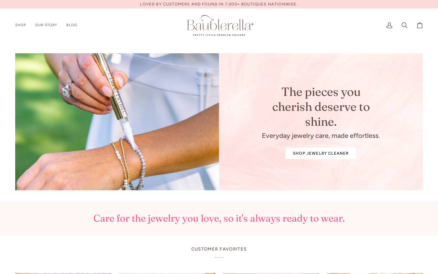 baublerella.com homepage screenshot