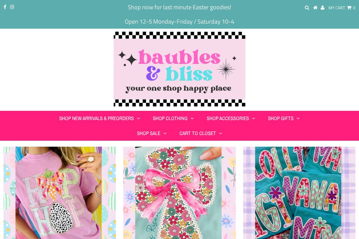baublesandbliss.com homepage screenshot
